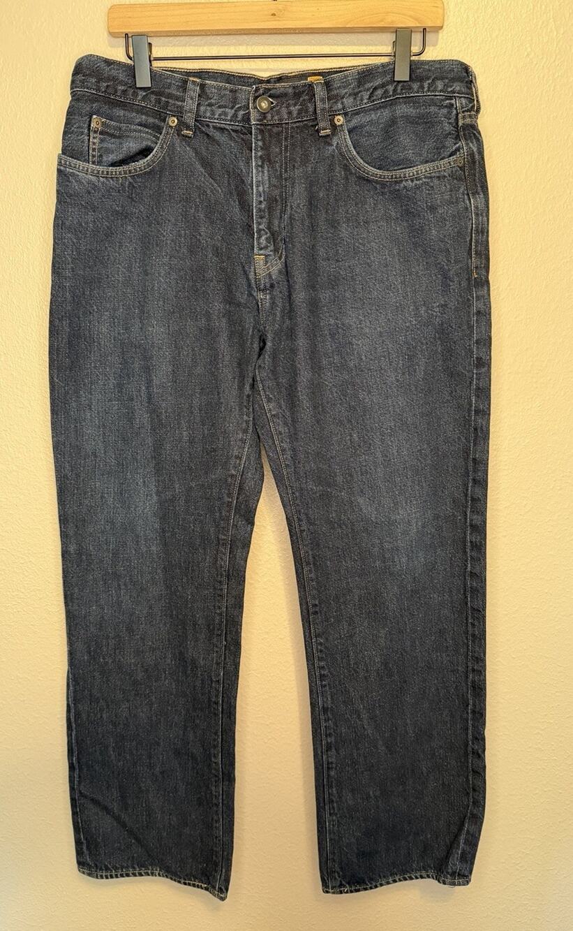 J. Crew Men's Straight Fit Jeans Dark Wash Denim Size 34x30